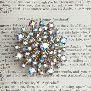 Beautiful Brooch with AB (Aurora Borealis) Crystal